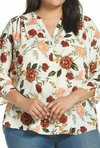 Curves by NYDJ 3/4 Sleeve Blouse